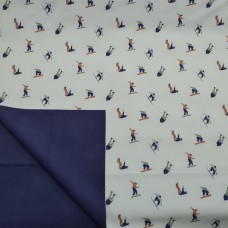 Actie Softshell Blauw Ski Print
