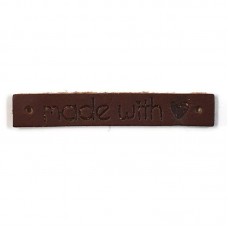 Leather Label Made With Love Brown