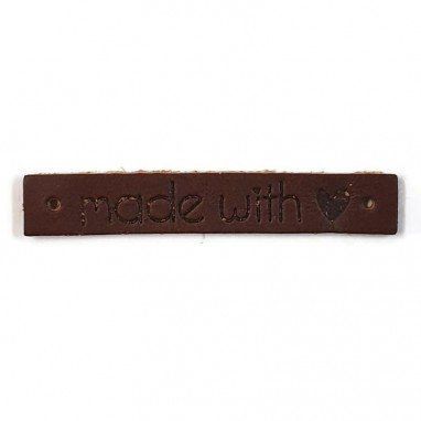 Leather Label Made With Love Brown
