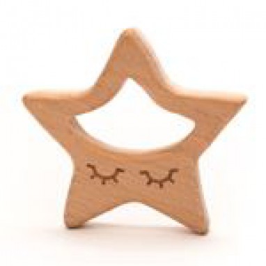      Teether Wood Star