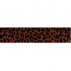 Elastic Brique / Pink / Black Tigerprint 4 cm