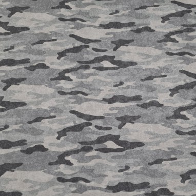 Brushed French Terry Camouflage Gray