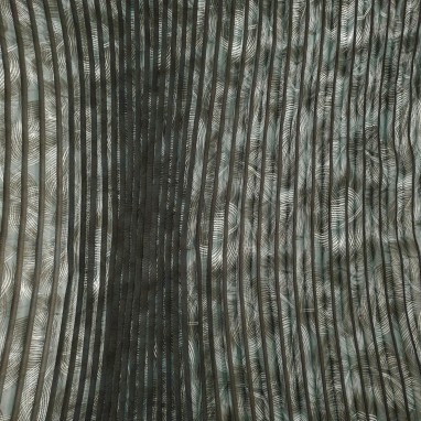 Plissé Green with Print