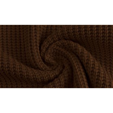 Cotton Knitted Cable Dark Brown