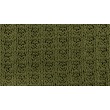Cotton Knitted Waffle Army Green