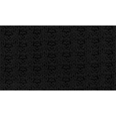 Cotton Knitted Waffle Black