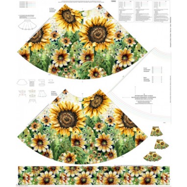 Skirt panel Sunflower Fields Of Spain
