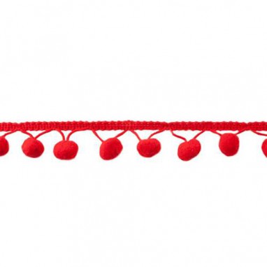Bolletjesband large Red