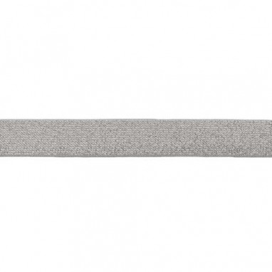 Glitter Elastic 25 mm Gray