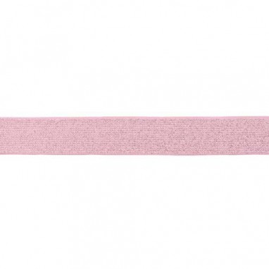  Glitter Elastic 25 mm Pink