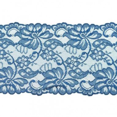 Stretchable Lace Uni Dark Blue