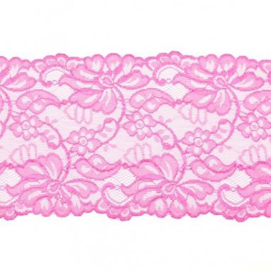 Stretchable Lace Uni Fuchsia
