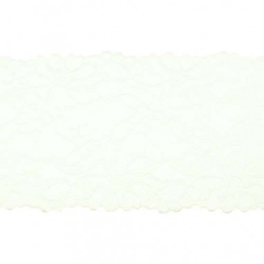  Stretchable Lace Uni Ecru
