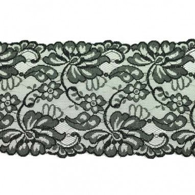 Stretchable Lace Uni Black