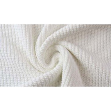 Cotton Knitted Cable Ecru